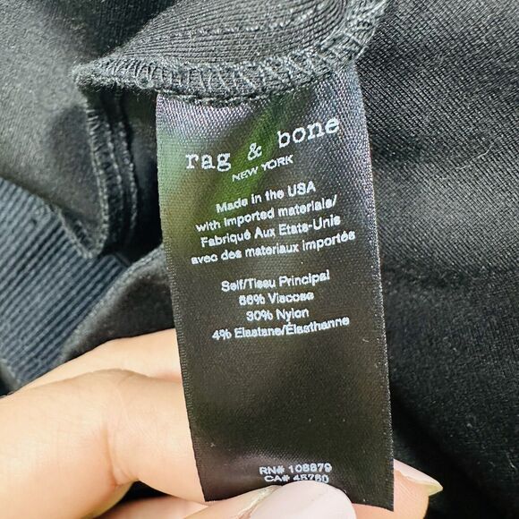 Rag and Bone Black Simone Lace Up Knee to Ankle High Rise Pants Size 2 NWT $325 - Picture 4 of 7